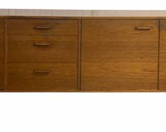 6237 - Mid-Century Teak Credenza by Avalon (Description): 31 x 71 x 17, featuring 3 doors & 3 drawers