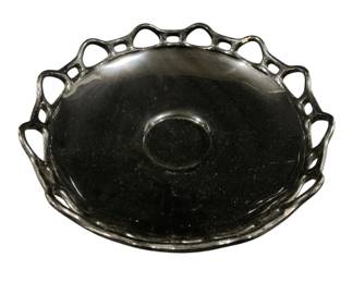 5448 - Black Amethyst Lace Edge Bowl - 12" Round