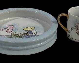 5904 - 2 Cup & Bowl Set - 2.75" Tall, 7.5" Round