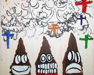 9101 - Blind Faith Original Acrylic on Canvas by Jaden (Description): 30 X 30