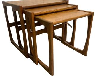 6239 - Set of G Plan Nesting Tables in Teak (Description): 19 x 21 x 17