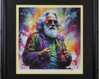 9031 - Make Smoke Drink Coke Signed Giclee by Charis (Description): 22.5 X 23
