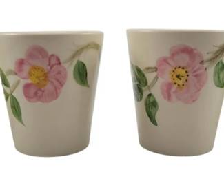 6919 - 4 Franciscan Desert Rose Juice Cups - 3.25" tall