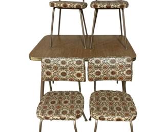 6131 - 5 Piece Retro Mid Century Dining Set (Description): Table - 29 x 41 x 29 Chairs - 16 x 20 x 30.5