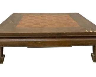 4771 - Vintage Chinese Checkers/Chess Gaming (Description): Stand, Has a Drawer,  Hole on Top & Scratched  - 8 x 24 x 24