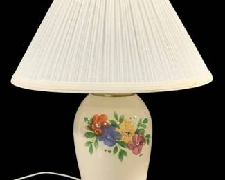 6836 - Vintage Ceramic Table Lamp - 18" Tall (Description): Used as is electric/electronic/mechanical  item. No guarantee all components, untested.