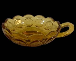 5910 - Fostoria Amber Coin Glass Nappy - 5" Round