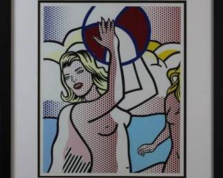 9036 - Beach Ball Nude by Roy Lichtenstein (Description): 21 X 24