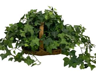 6876 - Faux Greenery Decoration in Basket - 22 x 10 x 12