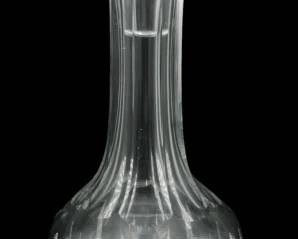 647 - Waterford Rosslare Cut Crystal Decanter 13" (Description): Waterford crystal decanter with stopper.  Measures 13 inches tall.