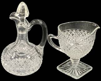 5846 - 2 Pc Set Anchor Hocking "Miss America" Items (Description): 4 inches tall and 6.5 inches tall