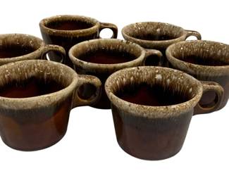5877 - 7 Hull Pottery Mugs - 3" Tall