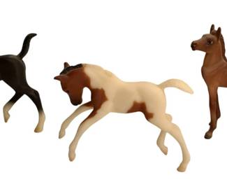 1835 - 3 Breyer Scrambling, Standing & Trotting Foals (Description): 2.25 x 2.25 x 1