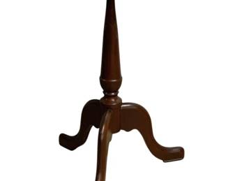 7533 - Antique Candlestand Table - 23 x 14 (Description): Features a Circular Top and a Tripod Pedestal  Base w/ Cabriole Legs.