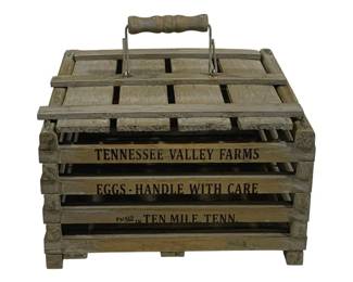 6373 - Tenn Valley Farms Wood Egg Crate - 8.5 x 8 x 8.5