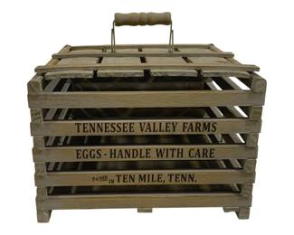 6374 - Tenn Valley Farms Wood Egg Crate (Description): 10.5 x 10 x 11