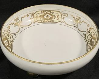 6198 - Hand Painted Nippon Footed Bowl 7.25"