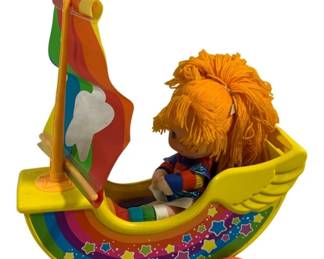 6105 - Rainbow Brite Sailboat Toy w/ Doll - 12 x 5 x 16