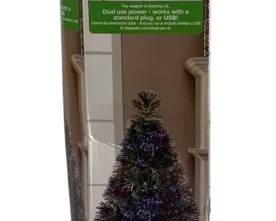 6673 - Holiday Time Fiber Optic Tree in Box - 32" Tall (Description): Used as is electric/electronic/mechanical  item. No guarantee all components, untested.