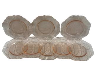 5918 - 8 Macbeth Evans "American Sweatheart" Pink (Description): Plates - 6 x 6