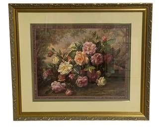 7539 - Framed Floral Print - 37 x 43