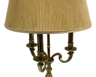 1000 - Antique French Brass Candelabra Table Lamp (Description): 24" Tall Used as is electric/electronic/mechanical  item. No guarantee all components, untested.