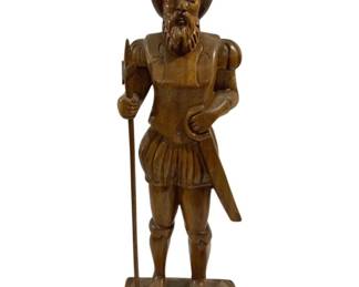 4172 - Carved Wood Statue - 22.5" Tall