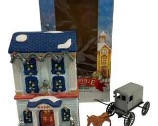 6653 - Dickensville "Bank" w/ Horse & Carriage w/ Box