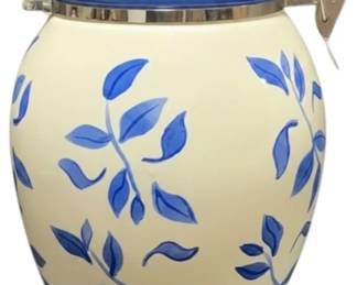 1844 - Inspirado by Stonelite Handpainted Canister (Description): 9.5 Inches Tall
