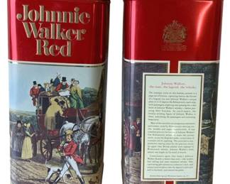 1529 - 2 Johnnie Walker Red Collectors Tins - 13 x 6 x 6