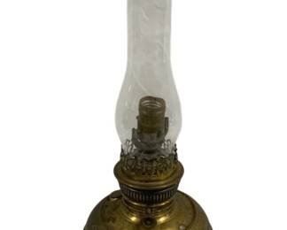 5440 - Electric Oil lamp - 25" Tall (Description): Used as is electric/electronic/mechanical  item. No guarantee all components, untested.
