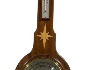 6847 - West Germany Thermometer/Barometer Weather Station (Description): 37 x 9, Used as is  electric/electronic/mechanical item. No  guarantee all components, untested.