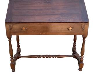 4979 - Antique Slant Front Secretary Desk (Description): 40 x 42 x 19
