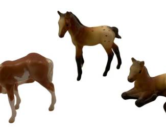 1838 - 3 Breyer Standing, Scratching & Lying Foals