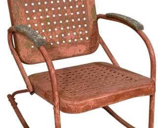 5128 - Vintage Metal Rocker - 22 x 34 x 33
