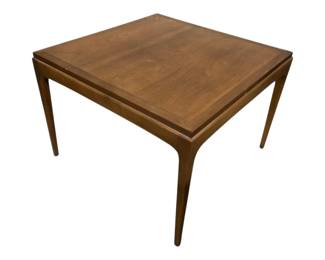 6128 - Lane Rhythm Inlay Walnut Coffee Table (Description): 28.5 x 28.5 x 20