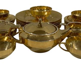 5598 - 20pc Royal Bavaria Gold Luster Tea Set