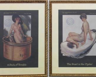 9105 - Peck of Trouble/ Pearl in the Oyster by Lou Mayer (Description): 24 X 30