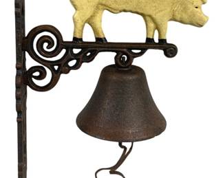 6339 - Cast Iron Pig Bell - 11 x 14 x 5.5