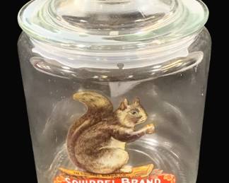 6385 - Squirrel Brand Peanuts Glass Jar - 10 x 7