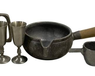 1012 - 5 Assorted Pewter Items