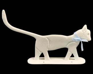 6826 - Cast Iron Cat Statue - 15 x 9.5 x 2.5