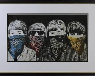 9023 - Beatles Bandana by Banksy (Description): 28 X 19.5