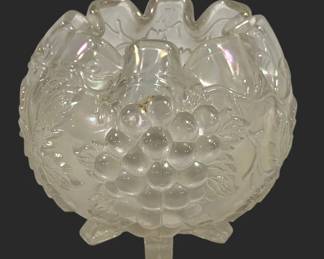 5589 - Dugan Grape Delight Carnival Rose Bowl - 4.5" Tall
