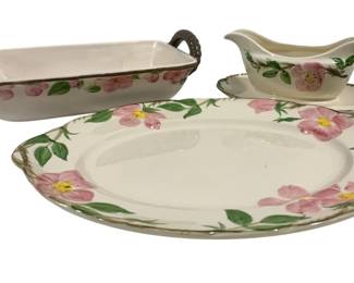 6921 - 3 Franciscan Desert Rose China (Description): Platter - 14 x 10