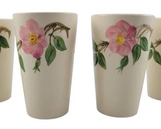 6926 - 4 Franciscan Desert Rose Cups - 5.25" tall