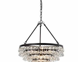 313 - Chandelier - AS IS - missing pieces (Description): 19" in diameter missing 2 support arms for  hanging Used as is electric/electronic/mechanical  item. No guarantee all components, untested.