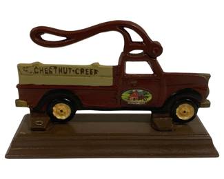 6682 - Metal Nutcracker w/ Wood Base - 7.5 x 5 x 2.5