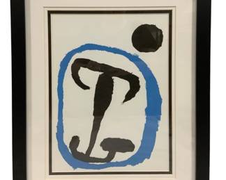325 - 1956 Original Lithograph, by Miro w/ COA (Description): not signed - 18 x 22