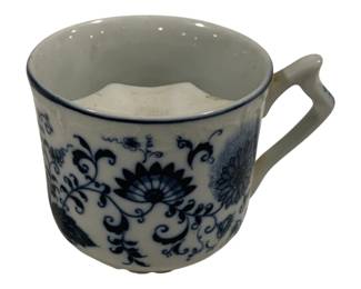 5608 - Blue Onion Mustache Mug - 3.5" Tall